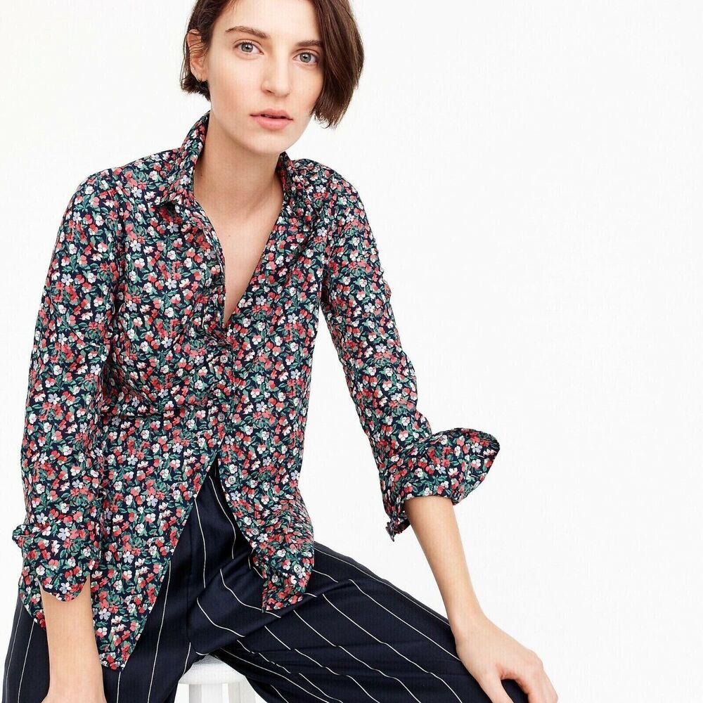 J. Crew Slim perfect shirt in Liberty® Sarah floral Sz 2